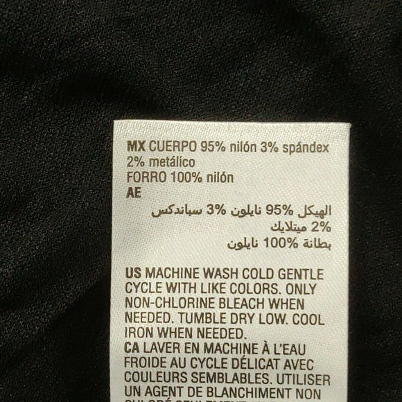 NWT INC Black Silver Mock-Neck Shine Top XXL - Picture 13 of 13